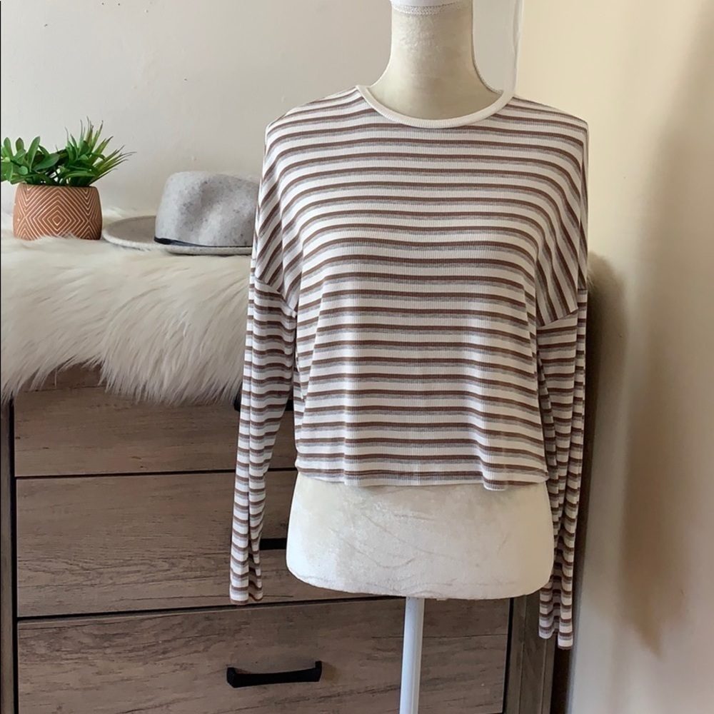 garage • striped ribbed long sleeve tee